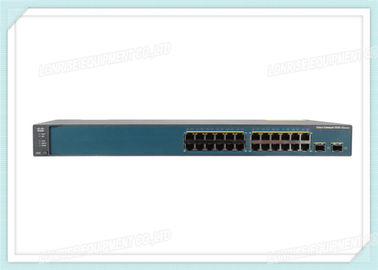 Interruptor do ponto de entrada do porto 10/100 do interruptor WS-C3560V2-24TS-S 24 dos ethernet da fibra ótica de Cisco