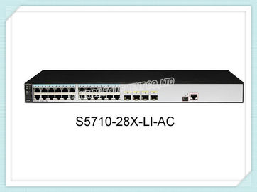 Portas ethernet do interruptor S5710-28X-LI-AC 24x10/100/1000Base-T de Huawei, 4x10 gigabit SFP+