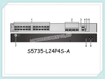 Interruptores de rede S5735-L24P4S-A de Huawei 24 apoios do porto do gigabit todo o porto da ligação descendente de GE