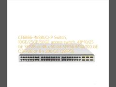 Switch CE6866-48S8CQ-P, switch de acesso 10GE/25GE/50GE, 48*10/25 GE SFP28 ou 48 x 50 GE SFP56 8*40/100 GE QSFP28 ou 8 x 200 GE QSFP56