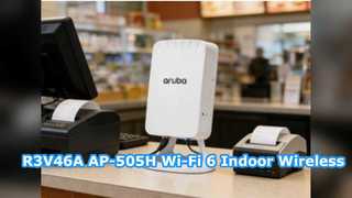 R3V46A AP-505H Ponto de acesso sem fio interno Wi-Fi 6, 1,77 Gbps, banda dupla, alimentado por PoE, montagem no teto