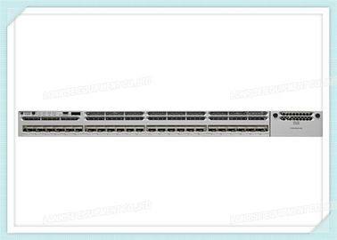 Cisco comuta portos empilháveis de WS-C3850-24XU-L 24 100M/1G/2.5G/5G/10G UPoE 1 fonte 1100 da alimentação CA de W do entalhe do módulo da rede