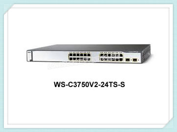 Interruptor ótico dos ethernet do interruptor de rede WS-C3750V2-24TS-S de Cisco Gigabit Ethernet