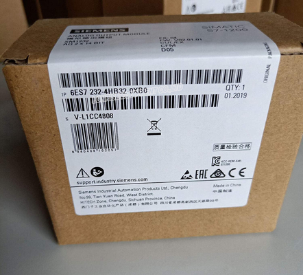 Manutenção programada 1232 do módulo de saída análoga de 6ES7232-4HB32-0XB0 SIMATIC S7-1200 módulo 6ES7 232-4HB32-0XB0 do PLC de 2 AO
