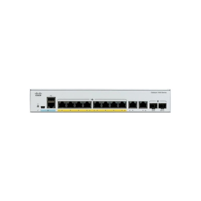 Cisco Catalyst 1000-8T-2G-L Network Switch, 8 portas Gigabit Ethernet (GbE), 2 portas combinadas SFP/RJ-45