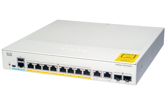 C1000-8FP-2G-L 8x 10/100/1000 Ethernet PoE+ Portos e 120W PoE Orçamento 2x 1G SFP e RJ-45 Combo Uplinks