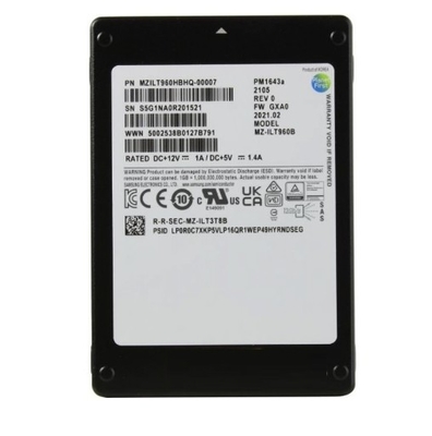 MZILT1T9HBJR-00007 Samsung PM1643A MZILT1T9HBJR-00007