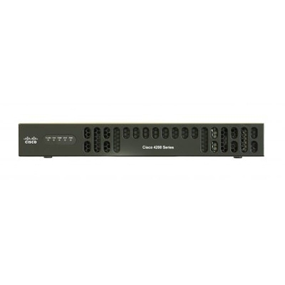 Cisco ISR 4221 SEC Bundle com SEC Lic 35Mbps 75Mbps Sistema de transferência, 2 portas WAN/LAN