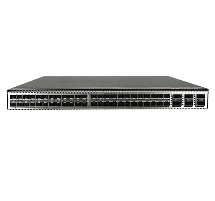 CE6863E-48S6CQ-F Huawei CloudEngine 6800 48*25G SFP28, 6*100G QSFP28, 2* fonte de alimentação AC, saída de ar do lado da porta