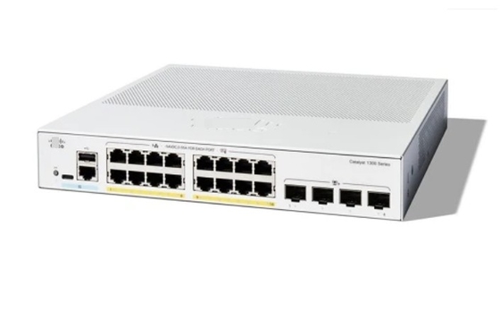 Cisco C1300-16P-4X 16x 10/100/1000 Portos PoE+ Portos com orçamento de energia de 120W 4x 10 Gigabit SFP+ Rack-Mountable