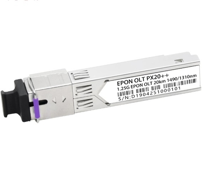 EPON OLT PX20+ 20km Tx 1490nm 1.25G Rx 1310nm 1.25G SFP Conector de receptores SC/UPC