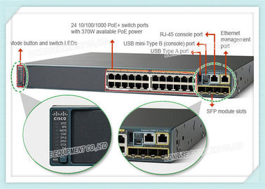WS-C2960X-24PS-L Cisco Ethernet Switch Gigabit 24 Port 512mb Com 370 Watt Poe