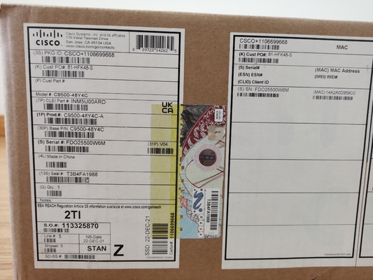 Cisco C9500-48Y4C-A Catalyst 9500 Comutador 25G de 48 portas