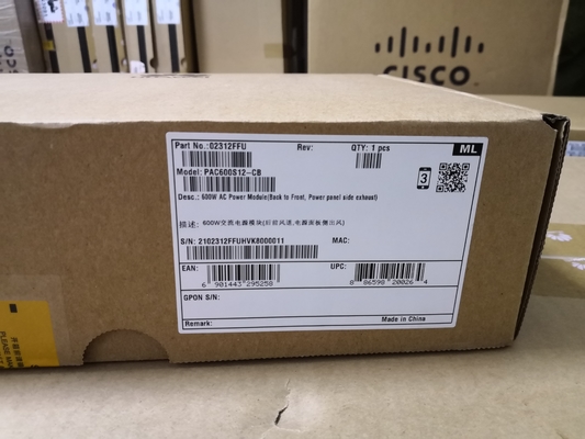 Módulo de alimentação CA Huawei PAC600S12-CB 600W para switches S6000