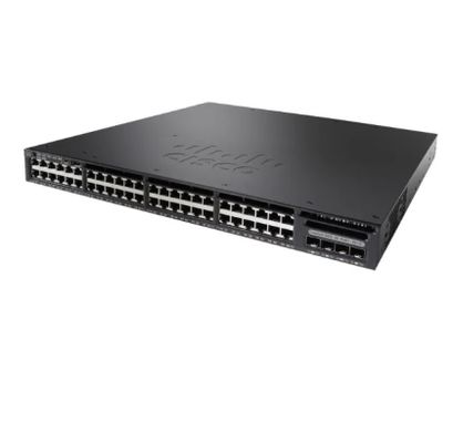 WS-C3650-48FS-S Cisco Catalyst 3650 48 * 10/100/1000 Portas Ethernet - PoE Completo - 4 x Uplinks 1G - Switching Layer 3 - IP Base - gerenciado
