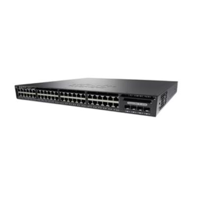 WS-C3650-48FS-S Cisco Catalyst 3650 48 * 10/100/1000 Portas Ethernet - PoE Completo - 4 x Uplinks 1G - Switching Layer 3 - IP Base - gerenciado