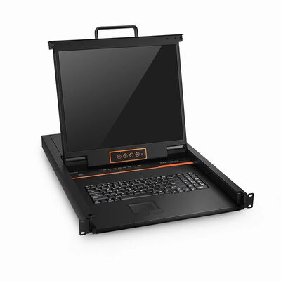 Switch KVM USB de montagem em rack VGA 1U de usuário de 8 portas x1 com LED de 19", 8 cabos VGA incluídos