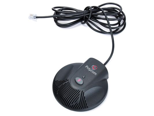 Microfone de expansão SoundStation-2, telefone de conferência Polycom SoundStation 2, alto-falante de alta fidelidade/microfone com cancelamento de ruído/para salas de 50 a 70 m²