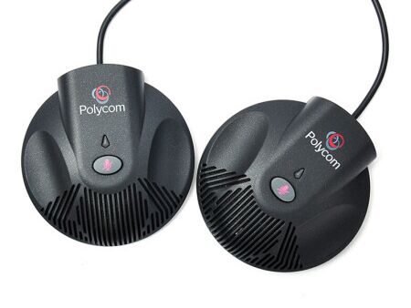 Microfone de expansão SoundStation-2, telefone de conferência Polycom SoundStation 2, alto-falante de alta fidelidade/microfone com cancelamento de ruído/para salas de 50 a 70 m²