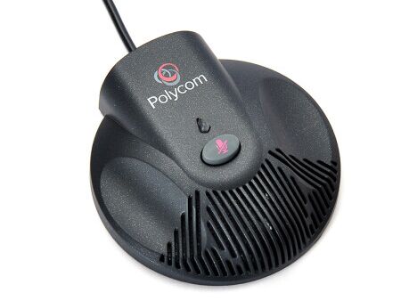 Microfone de expansão SoundStation-2, telefone de conferência Polycom SoundStation 2, alto-falante de alta fidelidade/microfone com cancelamento de ruído/para salas de 50 a 70 m²
