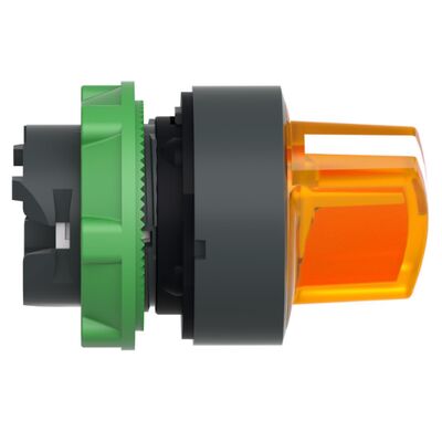 Interruptor de botão industrial ZB5AK1253 com montagem em painel de 22mm, contato 1NA+1NF e proteção IP66