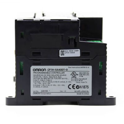 Omron CP1H-XA40DT1-D Unidade de CPU PLC com 40 I/O I/O analógico e 24 V de energia CC para automação industrial