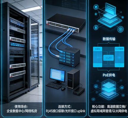 RG-S5310-48GT4XS-P-E Switch PoE+ Camada 3, 48x1000M RJ45, 4x10G SFP+, Orçamento PoE de 1570W, Fonte de Alimentação Dupla Redundante