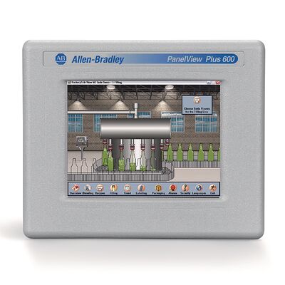 Allen-Bradley 2711PC-T6C20D8 PanelView Plus 6 Compact 600 HMI Terminal Touch Screen Ethernet RS232