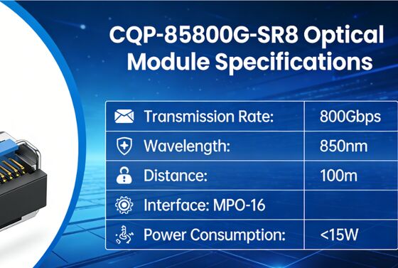 Transceptor Óptico QSFP-DD de 800 Gbps para SMF de 10 km com Design Hot-Swappable