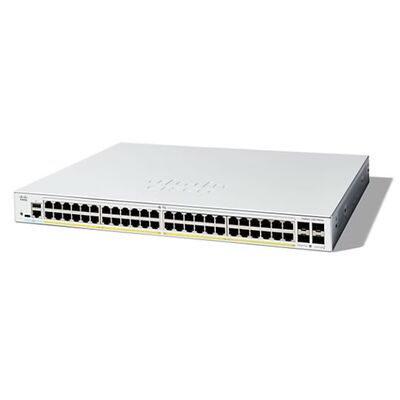 C1300-48P-4G, switch Cisco C1300, 48x PoE+ 370W/4x SFP/montagem em rack
