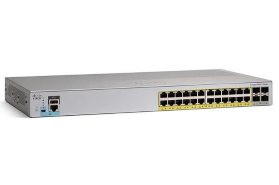 WS-C2960L-24PQ-LL Cisco Catalyst 2960L Switch 24 Port GigE PoE+ 4x10G SFP+ Lan Lite