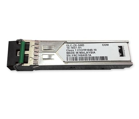 GLC-ZX-SMD Compatível 1000BASE-ZX SFP 1550nm 80km Industrial DOM Duplex LC SMF Transceiver Module