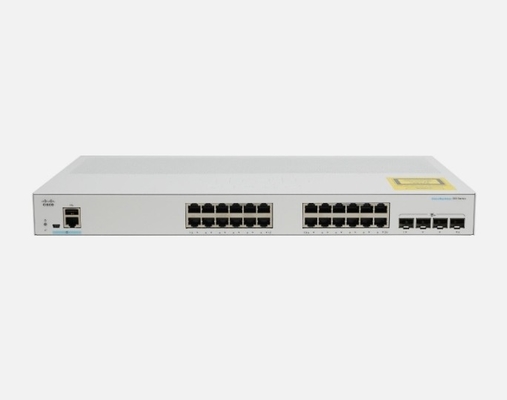 CBS350-24P-4G Cisco Business 350 Switch 24 10/100/1000 Portos PoE+ Com orçamento de energia de 195W 4 Gigabit SFP