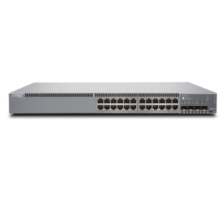 EX3400-24P EX3400 24-Port 10/100/1000BaseT PoE+ 4 X 1/10G SFP/SFP+ 2 X 40G QSFP+ Ventiladores redundantes Fluxo de ar frontal para trás