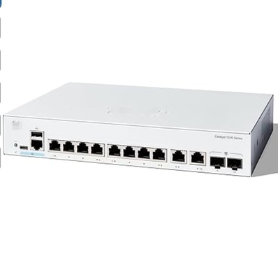 C1200-8P-E-2G Cisco Switches 8x 10/100/1000 PoE + Portes com 67W de orçamento de energia 2x Gigabit Copper / SFP Combo Portes, montável em rack