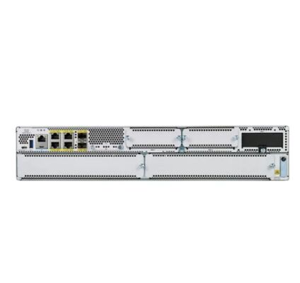 C8300-2N2S-6T Enterprise Edge Router, portas RJ45 Gigabit 6×1G, slots modulares 2NIM+2SM, potência dupla redundante, SD-WAN pronto