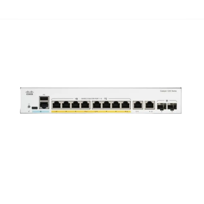 Switch Gigabit Ethernet de 8 portas Cisco C1200-8T-E-2G Catalyst 1200 Series com 2 uplinks SFP
